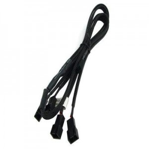 Phobya : 3Pin Molex auf 4x 3Pin Molex 60cm - Zwart