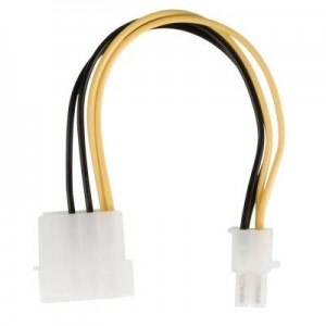 Valueline : P4 - Molex, 0.15m - Zwart, Geel