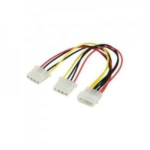 Valueline : 4-pin to 2 x 4-pin, Male-Female, 0.2m