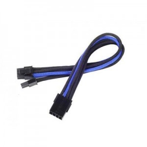 Silverstone : 1 x 8pin to PCI-E 8pin(6+2) connector, Black/Blue - Zwart, Blauw
