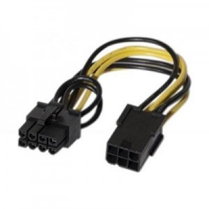 Connect : PCI Express 6 Pin to 8 Pin Power Adapter Cable - Zwart