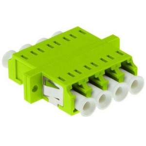 Advanced Cable Technology fiber optic adapter: Fiber optic LC-LC duplex adapter multimode OM5 flange - Groen, Limoen