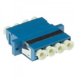 Advanced Cable Technology fiber optic adapter: Fiber optic LC-LC quad adapter singlemode OS2 - Blauw