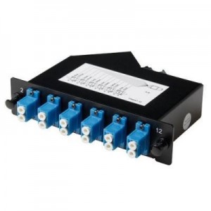 Advanced Cable Technology fiber optic adapter: Cassette 1xMTP - 12xLC OS2 duplex blue - Zwart, Blauw