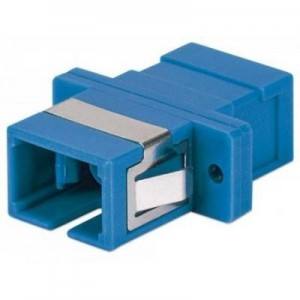 Intellinet fiber optic adapter: SC Adapter, Single Mode Simplex, Zirconia Sleeve, Blue - Blauw