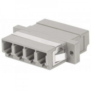 Intellinet fiber optic adapter: LC Adapter, Multimode 4 Cores, Zirconia Sleeve, Beige