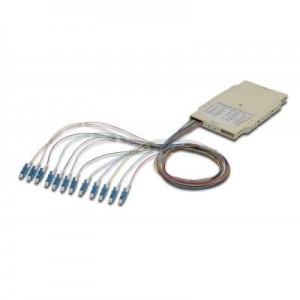 Digitus fiber optic adapter: Professional Splice cassette with 12 pigtails, pre-assembled, LC, OM1 - Multi kleuren