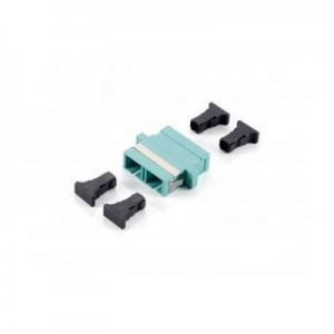 Equip fiber optic adapter: SC Fiber Optic Coupler, OM3 Multi-mode Duplex - Turkoois