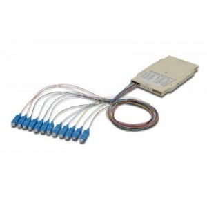 Digitus fiber optic adapter: Professional Splice cassette with 12 pigtails, pre-assembled, SC, OM1 - Multi kleuren