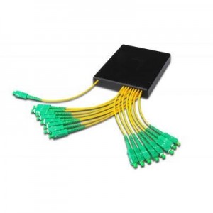 Digitus fiber optic adapter: Fiber optic SC splitter 8ø APC 1x SC(APC) + 16x SC(APC) - Zwart