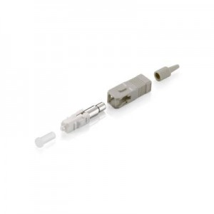 Equip fiber optic adapter: SC Connector, Multimode, Beige - Grijs