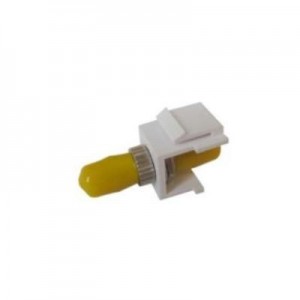 Microconnect fiber optic adapter: Snap-in Fiber Keystone w/ ST single mode simplex adapter