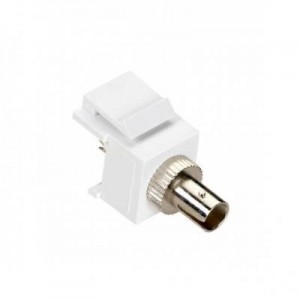 Black Box fiber optic adapter: GigaStation2 Snap Fitting, ST Adapter, Female/Female, White - Wit