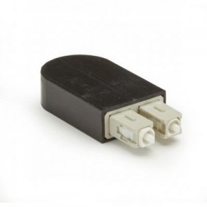 Black Box fiber optic adapter: 2 x SC, Ceramic 2.5mm, 35 dB, 850/1300nm - Zwart, Wit