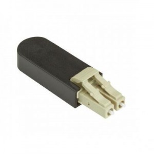 Black Box fiber optic adapter: Fiber Optic Loopback, OM1 62.5-Micron Multimode, Beige, LC - Beige, Zwart