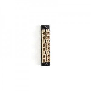 Black Box fiber optic adapter: High-Density Adapter Panel, Bronze Sleeves, (6) SC Duplex Pairs, Beige