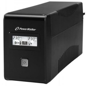 PowerWalker UPS: VI 650 LCD - Zwart