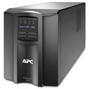 APC UPS: Smart-UPS 1000VA, LCD, 120V, 670 Watt - Zwart