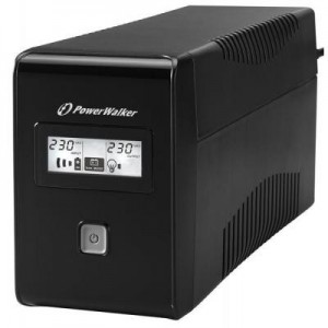 PowerWalker UPS: VI 650 LCD/UK - Zwart