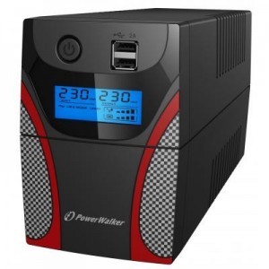 PowerWalker UPS: VI 850 GX - Zwart, Grijs, Rood