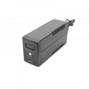 Digitus UPS: Line-Interactive UPS, 600VA/360W 12V/7Ah x1 battery, 2x CEE 7/7, AVR, RJ-11, LED display