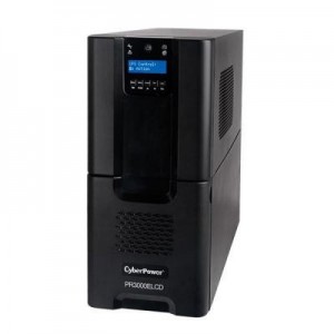 CyberPower UPS: 3000VA, 2700W, 8 x C13 & 1 x NEMA C19 Out, 1 x C14 In, USB, Serial, EPO, LCD, Tower - Zwart