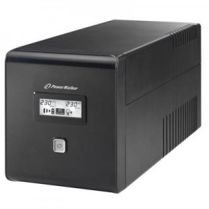 PowerWalker UPS: VI 1000 LCD/UK - Zwart