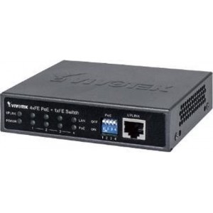 VIVOTEK AW-FED-0500-065 netwerk-switch Unmanaged Fast Ethernet (10/100) Zwart Power over Ethernet (PoE)