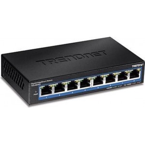 Trendnet TEG-S80ES netwerk-switch Managed Gigabit Ethernet (10/100/1000) Zwart, Blauw