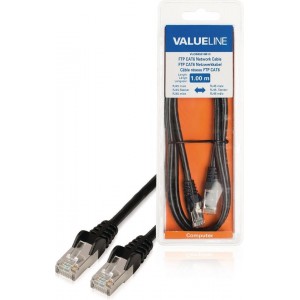 Valueline VLCB85210B10 - Cat 6 UTP-kabel - RJ45 - 1 m - Zwart