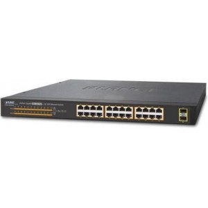 Planet GSW-2620HP netwerk-switch Managed 10G Ethernet (100/1000/10000) Zwart 1U Power over Ethernet (PoE)