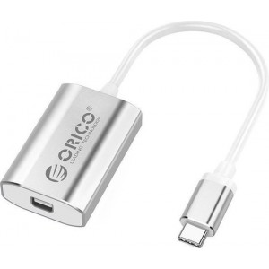 Orico USB-C naar mini DP adapter 4K @60Hz - Aluminium - Zilver