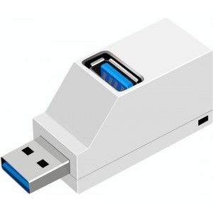 USB hub | 3 poorten | USB 3.0 | Plug & play | 2000mA | Wit