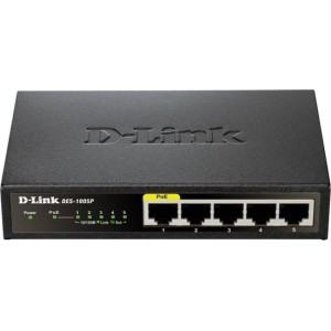 D-Link DGS-1005P netwerk-switch Unmanaged L2 Gigabit Ethernet (10/100/1000) Zwart Power over Ethernet (PoE)