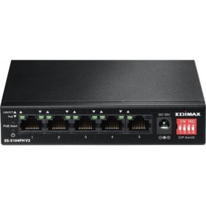 Edimax ES-5104PH V2 netwerk-switch Fast Ethernet (10/100) Zwart Power over Ethernet (PoE)