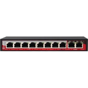 8 PoE port(s) + 2 Up-link port(s) Switch