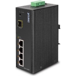 Planet ISW-514PSF netwerk-switch Fast Ethernet (10/100) Zwart Power over Ethernet (PoE)