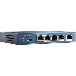 Hikvision Digital Technology DS-3E0105P-E netwerk-switch Unmanaged Fast Ethernet (10/100) Blauw Power over Ethernet (PoE)