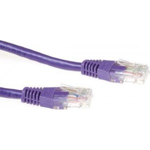 ACT CAT6A UTP 0.5m netwerkkabel 0,5 m U/UTP (UTP) Paars