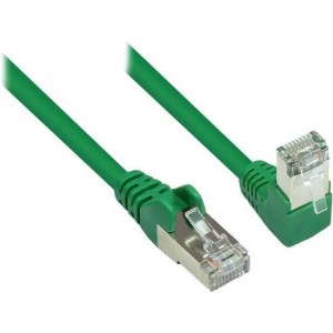 S-Impuls S/FTP CAT6 Gigabit netwerkkabel haaks/recht / groen - 2 meter