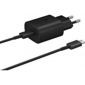 Samsung PD 25W Wall charger + cable- USB-C - Black