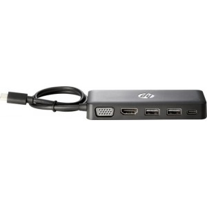 HP USB-C Travel HUB Tablet/Smartphone Zwart dockingstation voor mobiel apparaat