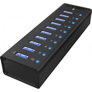 Raidsonic ICY BOX IB-AC6110 10-Port USB 3.0 Hub