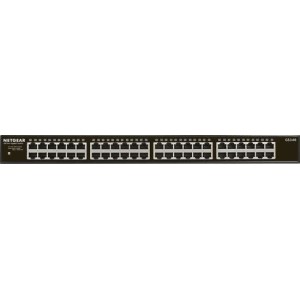 Netgear GS348 Unmanaged Gigabit Ethernet (10/100/1000) 1U Zwart