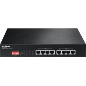 Edimax ES-1008P V2 Fast Ethernet (10/100) Power over Ethernet (PoE) Zwart netwerk-switch