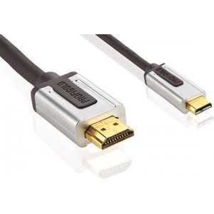 High Speed HDMI kabel met Ethernet HDMI-Connector - HDMI Micro-Connector Male - 2.00 m