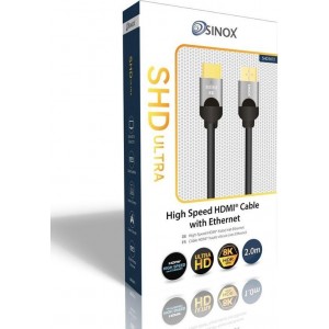 Sinox SHD Ultra HDMI kabel - versie 2.1 (8K 60Hz HDR) - 2 meter