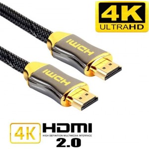 DrPhone Hi-Speed PRO® HDMI naar HDMI Kabel 2.0 - Gouden Connectoren - 10 Meter - Audio + Video - 18GBPS - 3D/4K (60Hz)- Ethernet