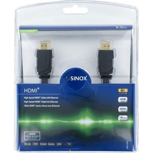 Sinox HDMI kabel - versie 2.0b (4K 60Hz HDR) - 5 meter