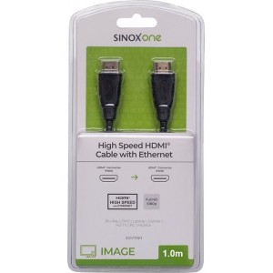 HDMI kabel high speed + ethernet 1 mtr.